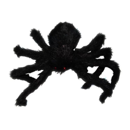 82" Halloween Black Large Spider, Realistic Hairy Spider