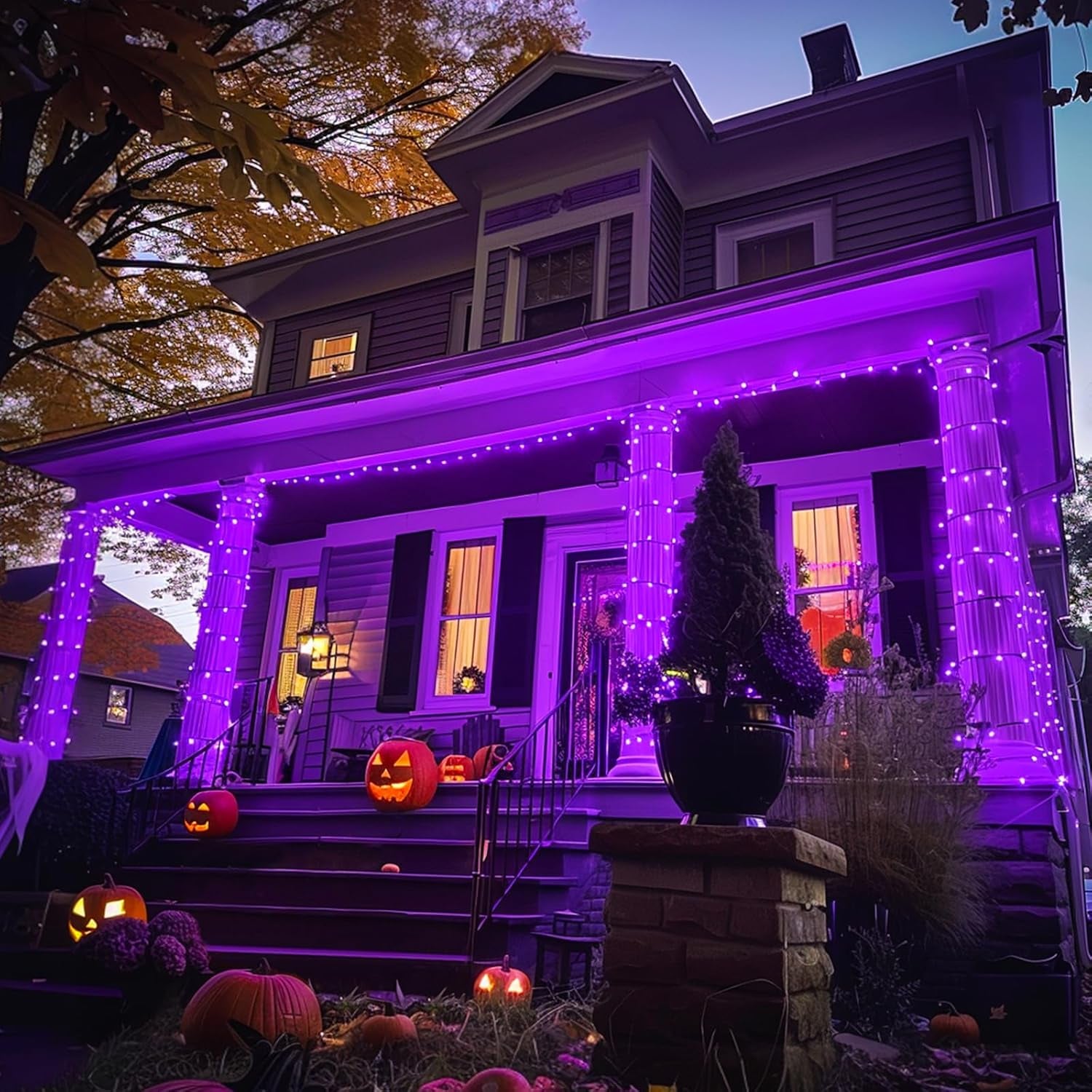  66Ft Purple Halloween Lights String Lights Plug In 