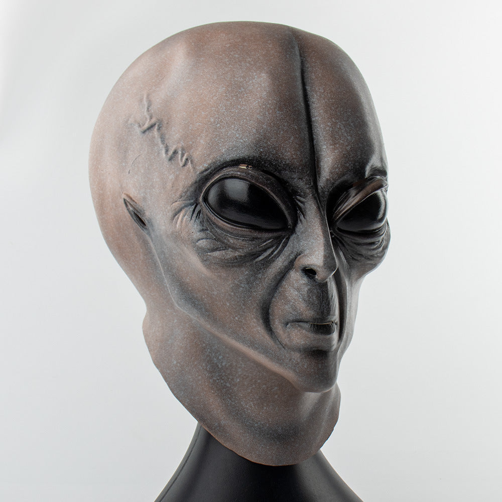 Spooky Halloween Alien Mask Latex Headgear