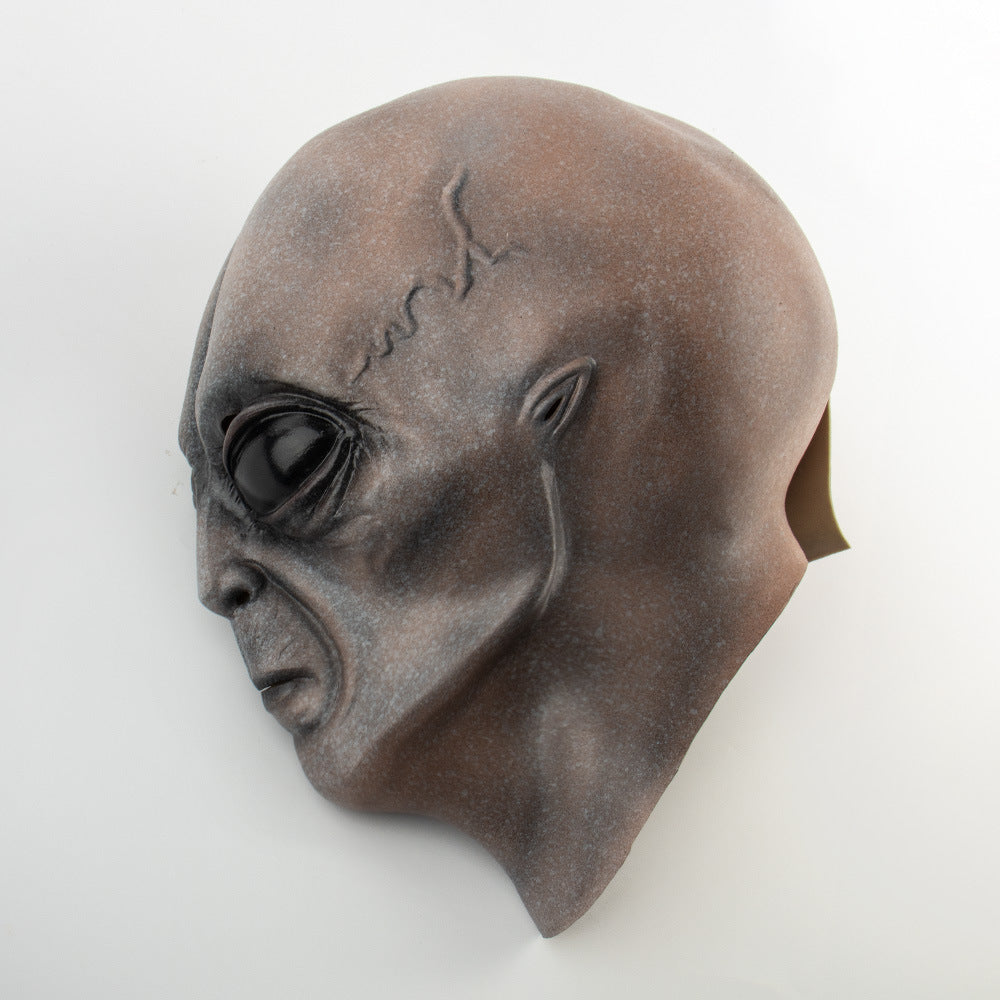 Spooky Halloween Alien Mask Latex Headgear