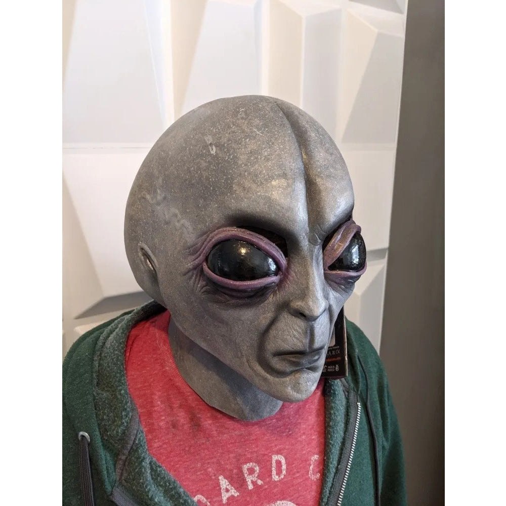 Spooky Halloween Alien Mask Latex Headgear