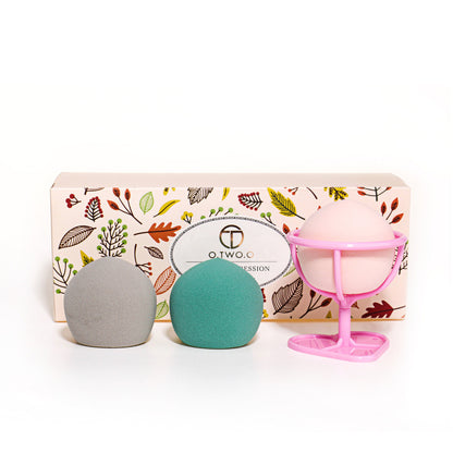 Three-pack Beauty Egg Set With Stand For Wet And Dry