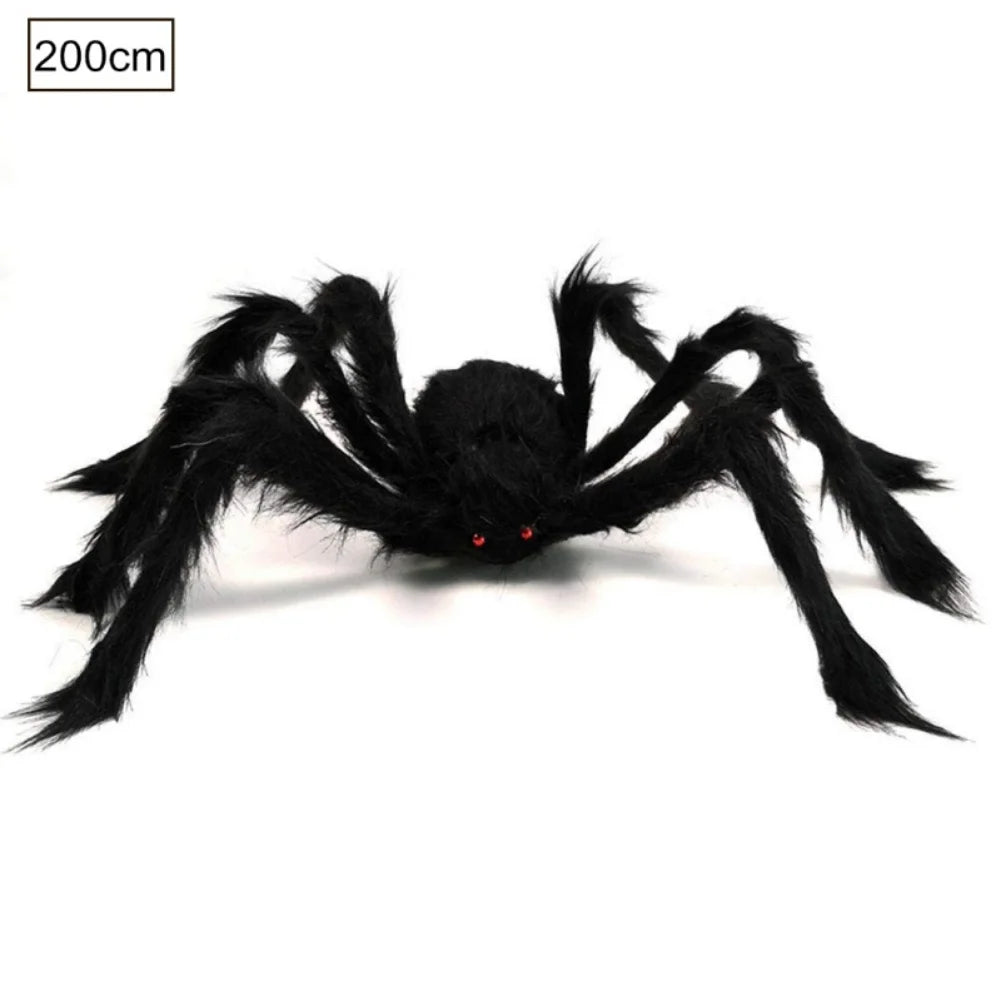 82" Halloween Black Large Spider, Realistic Hairy Spider