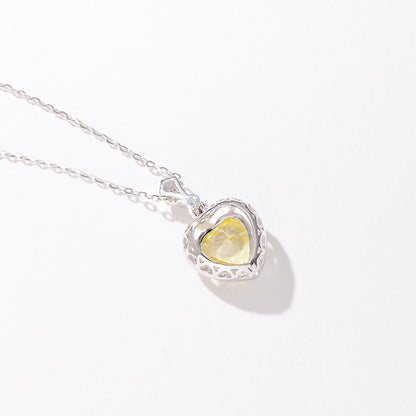 2024 New Yellow Diamond Sterling Silver Necklace