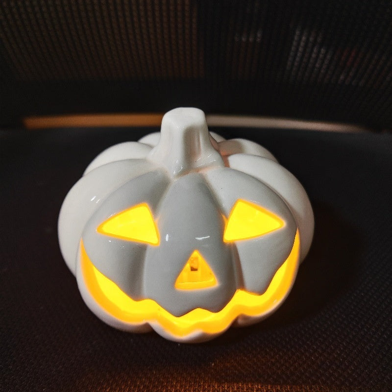 Halloween Pumpkin Lamp Ceramic Decoration