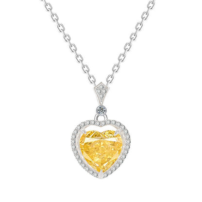 2024 New Yellow Diamond Sterling Silver Necklace