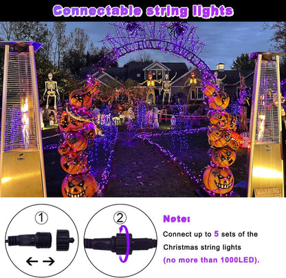  66Ft Purple Halloween Lights String Lights Plug In 