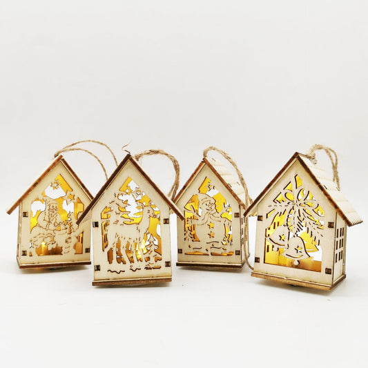 Christmas Decorations Wooden Craftwork  Small House