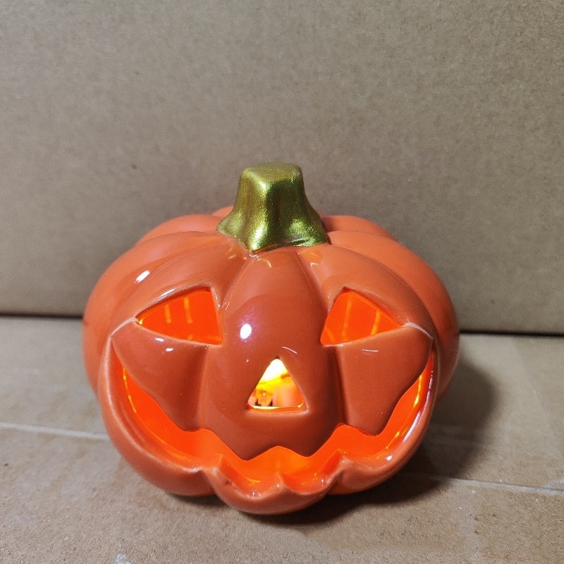 Halloween Pumpkin Lamp Ceramic Decoration