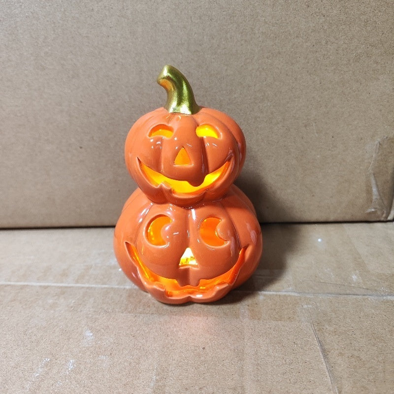 Halloween Pumpkin Lamp Ceramic Decoration